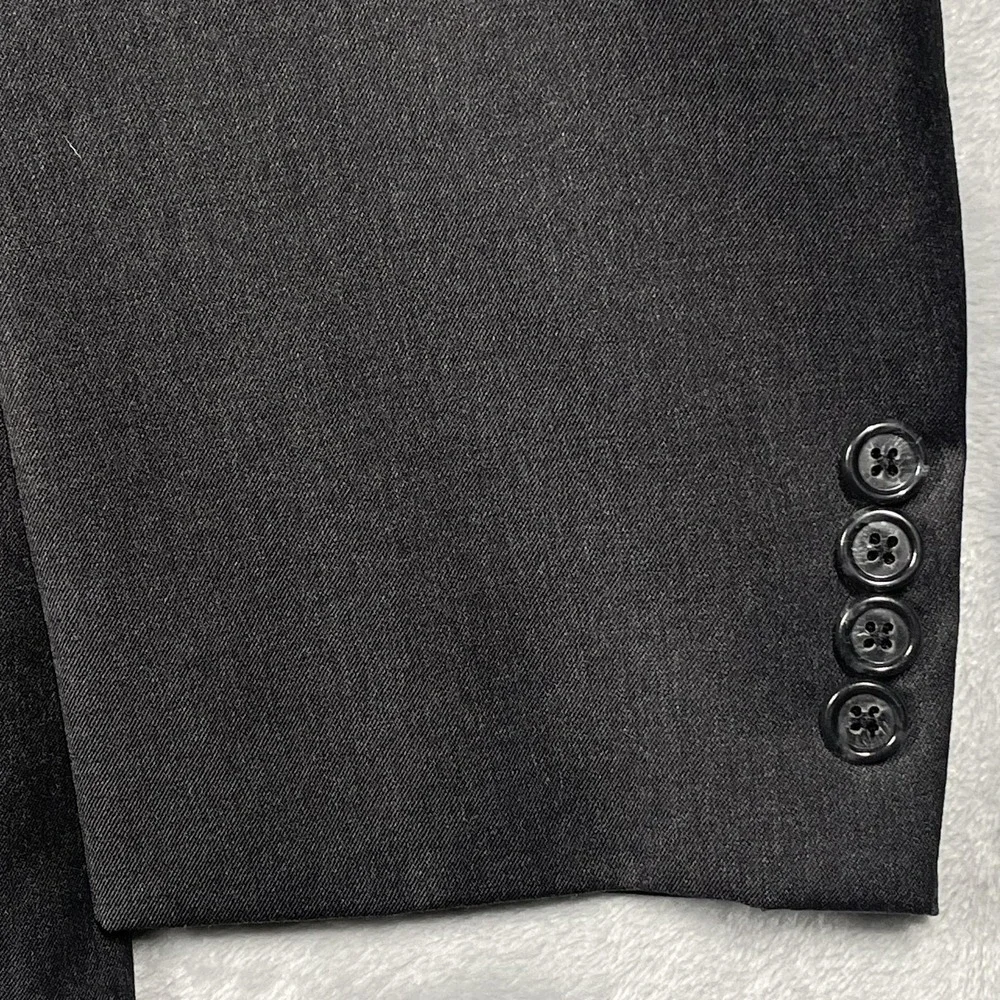 Hickey Freeman Roots Men Blazer Jacket 41R Charcoal Gray 100% Pure Wool 2 Button